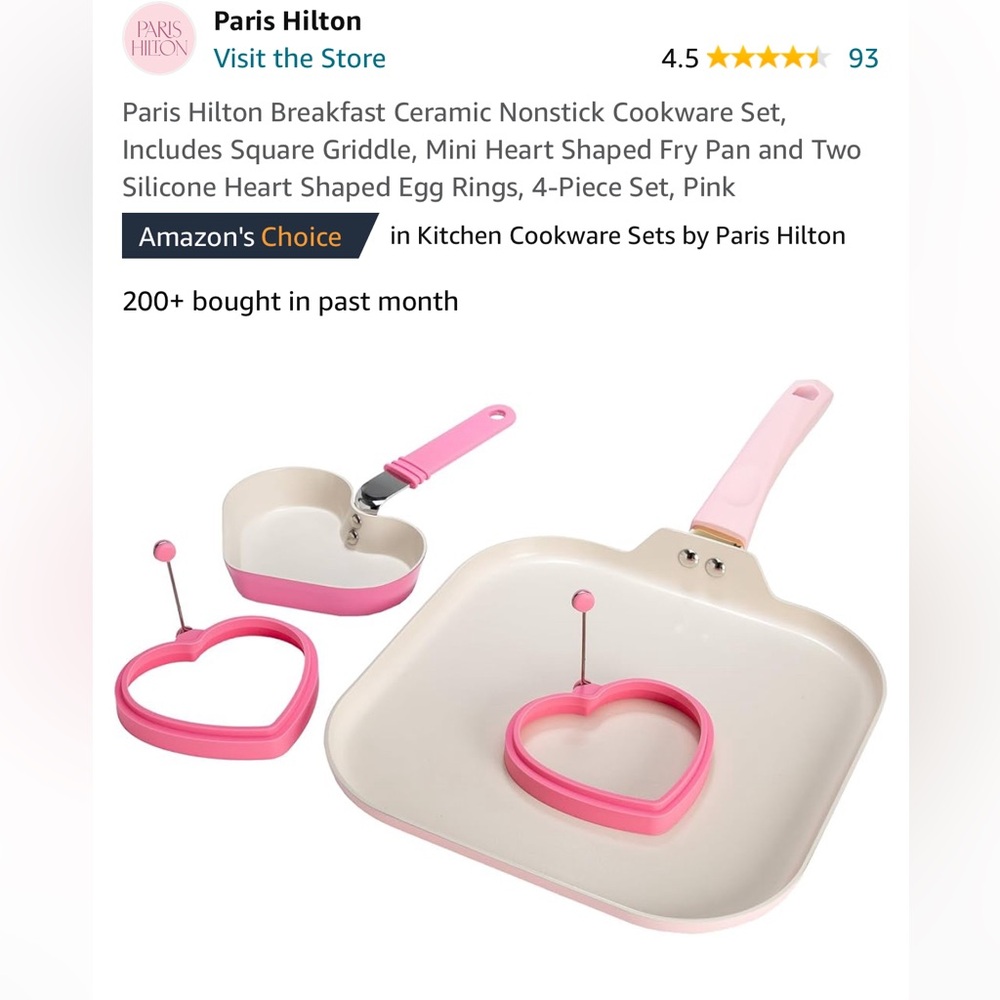 Paris Hilton Breakfast Ceramic Nonstick Cookware Set